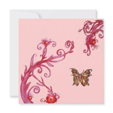 BUTTERFLY , bright pink red