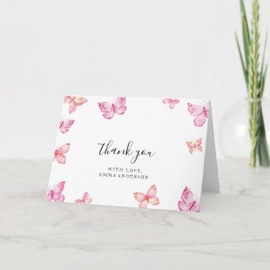 Butterfly fold Thank you Invitations