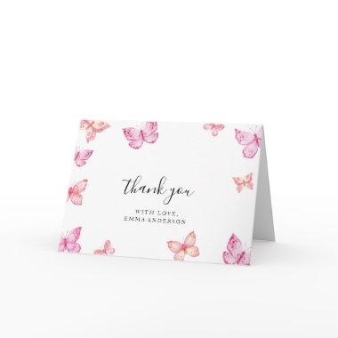 Butterfly fold Thank you Invitations