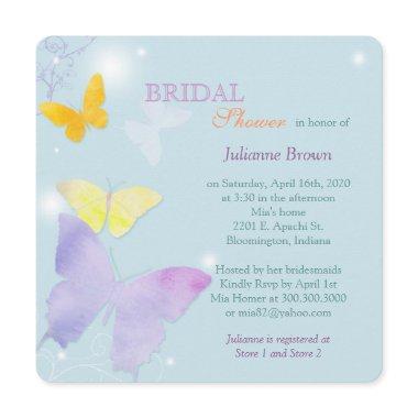 Butterfly Heaven Whimsical Bridal Shower Invitations