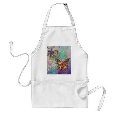BUTTERFLY IN GOLD SPARKLES ADULT APRON