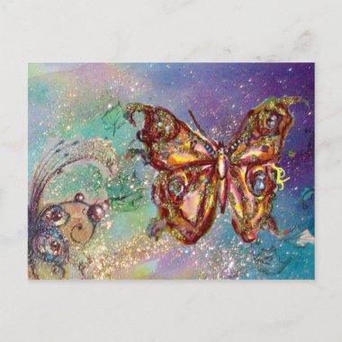 BUTTERFLY IN GOLD SPARKLES POSTInvitations