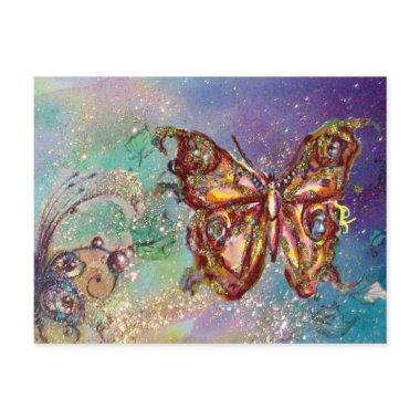 BUTTERFLY IN GOLD SPARKLES POST