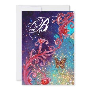 BUTTERFLY IN SPARKLES 2 Elegant Wedding Monogram , Invitations