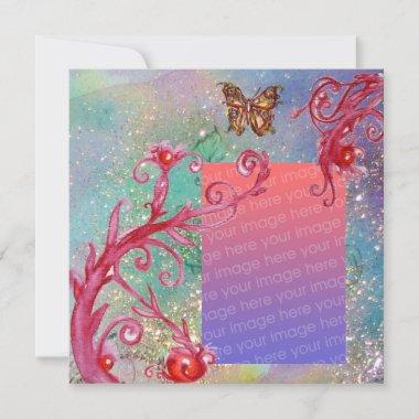 BUTTERFLY IN SPARKLES Blue Wedding Photo Template