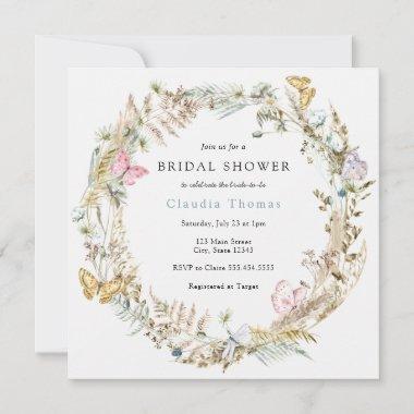 Butterfly on the Way Boho Bridal Shower Invitations