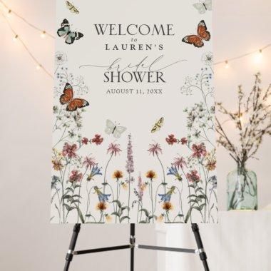 Butterfly Rustic Wildflower  Welcome Foam Board