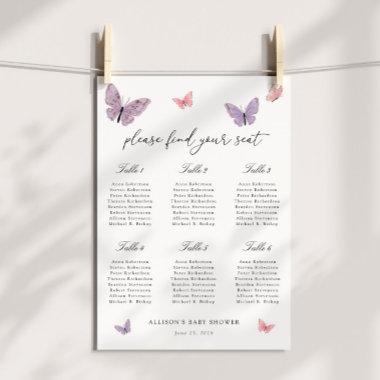 Butterfly Shower Seating Chart