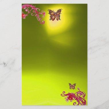 BUTTERFLY , topaz yellow red pink blue Stationery