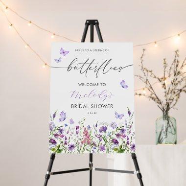 Butterfly Wildflower  Welcome 18x24 Foam Board