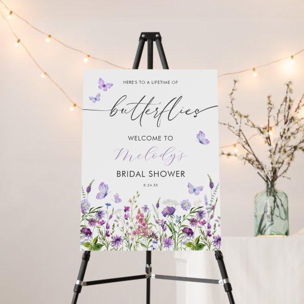 Butterfly Wildflower  Welcome 18x24 Foam Board