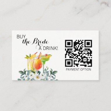 Buy the Bride a drink QR code Business Invitations