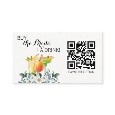 Buy the Bride a drink QR code Business Invitations