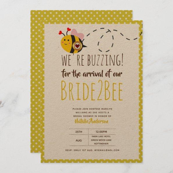 BUZZING For ARRIVAL of BRIDE2BEE Bridal Shower Bee Invitations