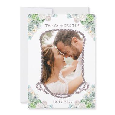 Cacti Floral Western Rustic Skull Save The Date In