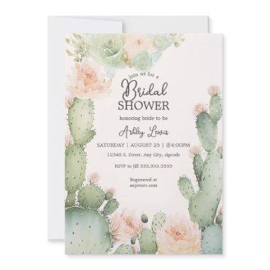 Cactus Bridal Boho Flowers Greenery