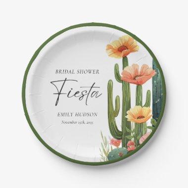 Cactus Fiesta Floral  Paper Plates