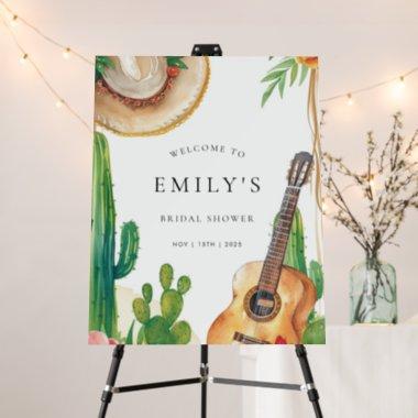 Cactus Fiesta Floral Bridal Shower Welcome Sign