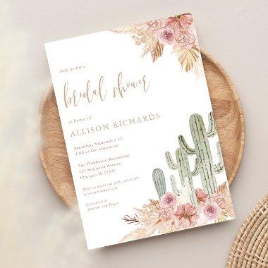 Cactus pink floral boho bohemian