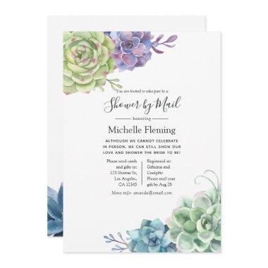 Cactus Succulent Bridal or Baby Shower by Mail Invitations