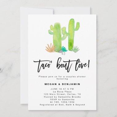 Cactus Succulent Taco Bout Love Wedding Shower Invitations