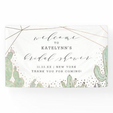 Cactus & Succulent Terrarium Bridal Shower Welcome Banner