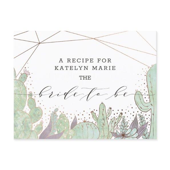 Cactus & Succulents Trendy Bride to Be Recipe