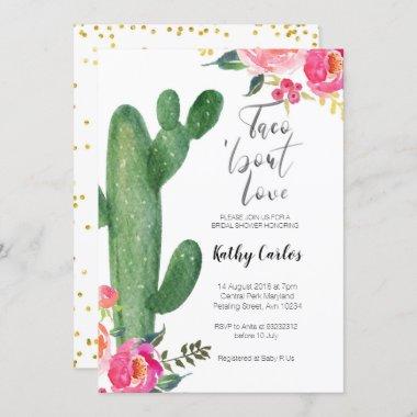 Cactus Taco about Love bridal SHOWER Invitations