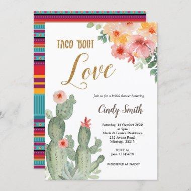 Cactus Taco bout Love Bridal Shower Invitations