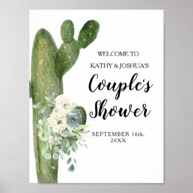 Cactus Taco 'bout Love Couple Shower Welcome Poster