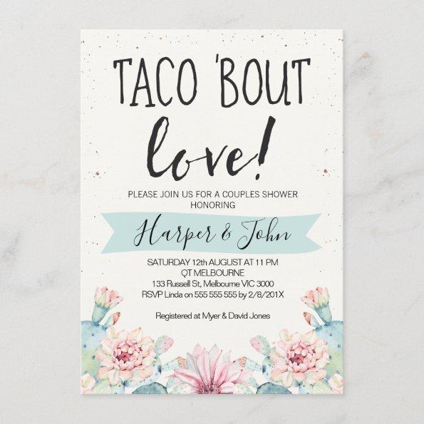 Cactus Taco ''bout Love Couples Shower Invitations