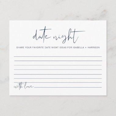 CAITLIN Navy & Gold Date Night Ideas Invitations Game
