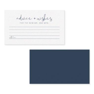 CAITLIN Navy Gold Newlywed Advice and Wishes Game Place
