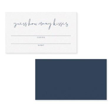 CAITLIN Navy How Many Kisses Bridal Shower Invitations