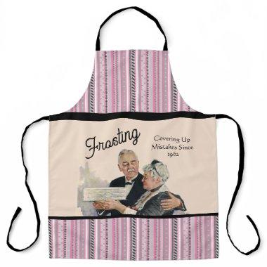 Cake and Mistakes, Personalized Vintage Funny Pink Apron