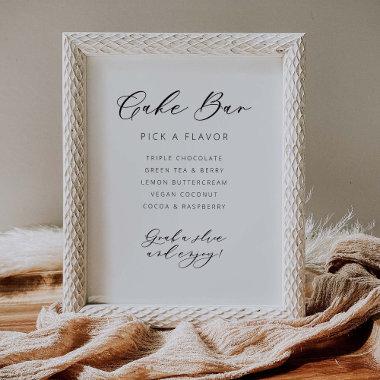 Cake Bar Wedding Print Sign Reception Decor