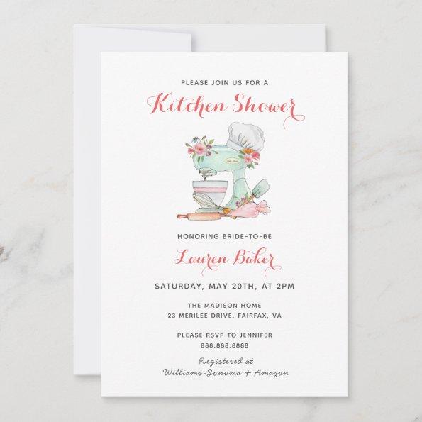 Cake mixer Kitchen Bridal shower Invitations