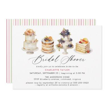 Cakes | Cute Bakery Dessert Theme Bridal Shower Invitations