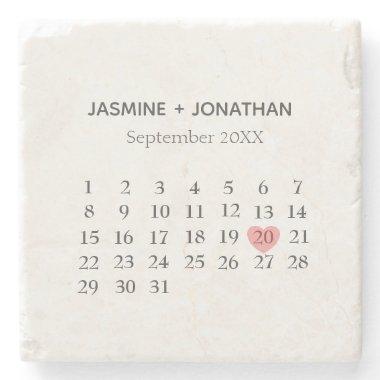 Calendar customize your speacial day  stone coaster