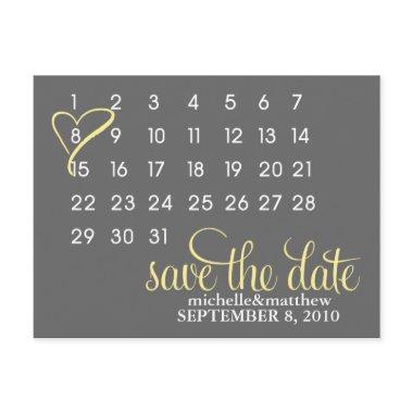 Calendar Wedding Announcement Post {yellow}