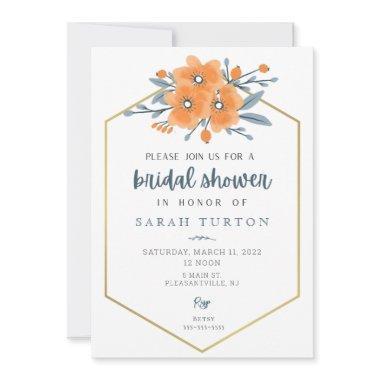 California Poppies Bridal Shower Invitations