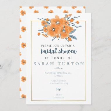 California Poppies Bridal Shower Invitations