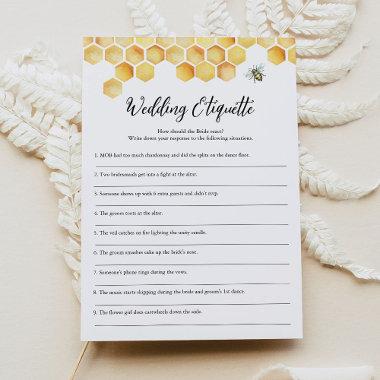 CALL Bee Wedding Etiquette 911 Bridal Shower Game Invitations