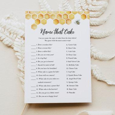 CALLA Bee Name That Cake Bridal Shower Game Invitations