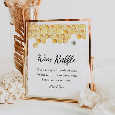 CALLA Bee Wine Raffle Bridal Shower Game Sign