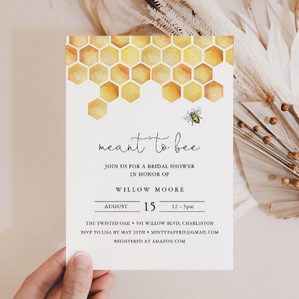 CALLA Honey Meant to Bee Bridal Shower Invitations