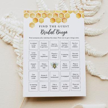 CALLA Honeycomb Find the Guest Bridal Bingo Game Invitations