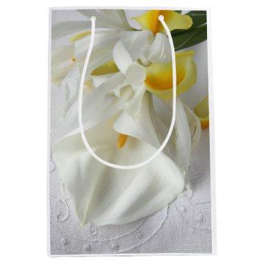 Calla lilies and iris medium gift bag