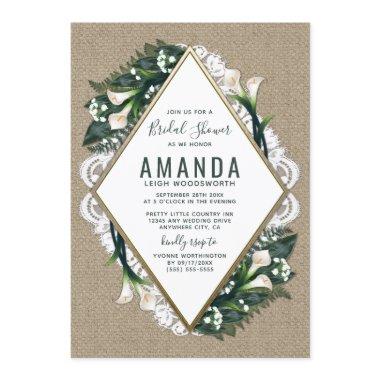 Calla Lily Burlap Lace