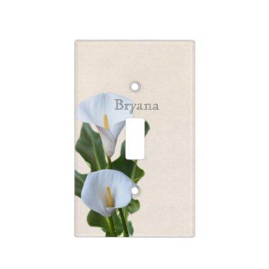 Calla Lily Flowers Floral Elegant Light Switch